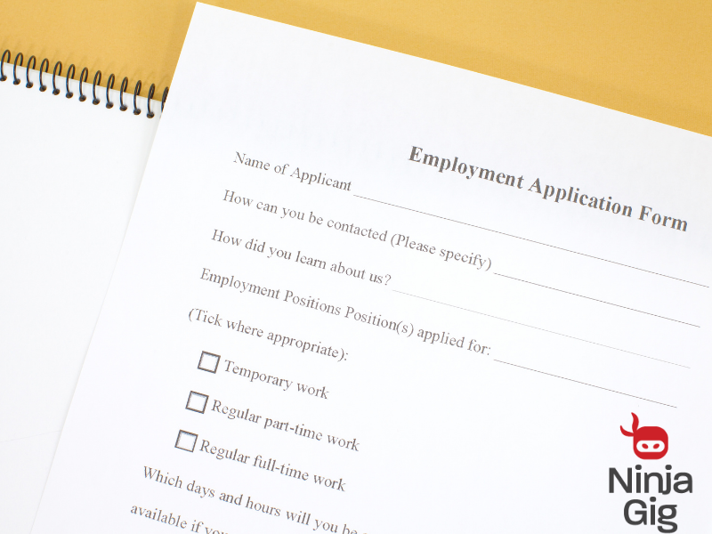 online job application rules