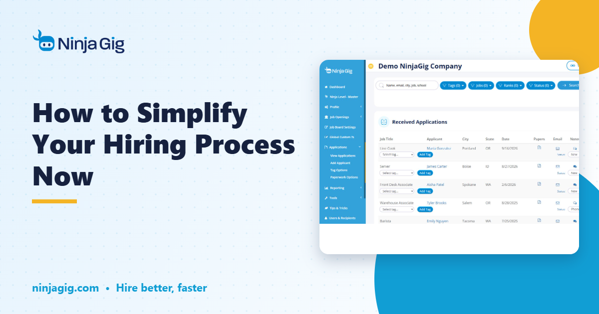 How to Simplify Your Hiring Process Now - NinjaGig