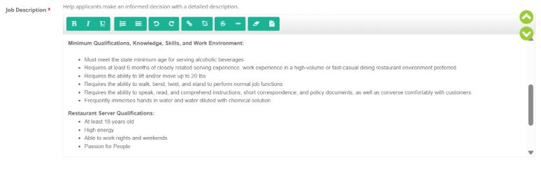 job description example