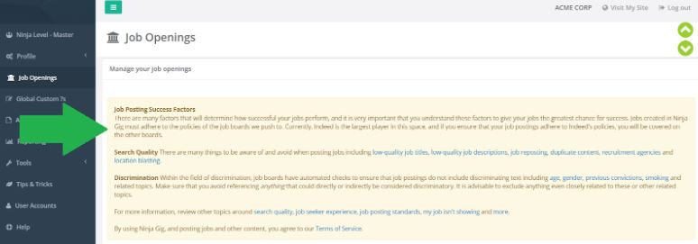 job posting sucess factors