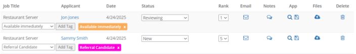 ninja gig workflow status
