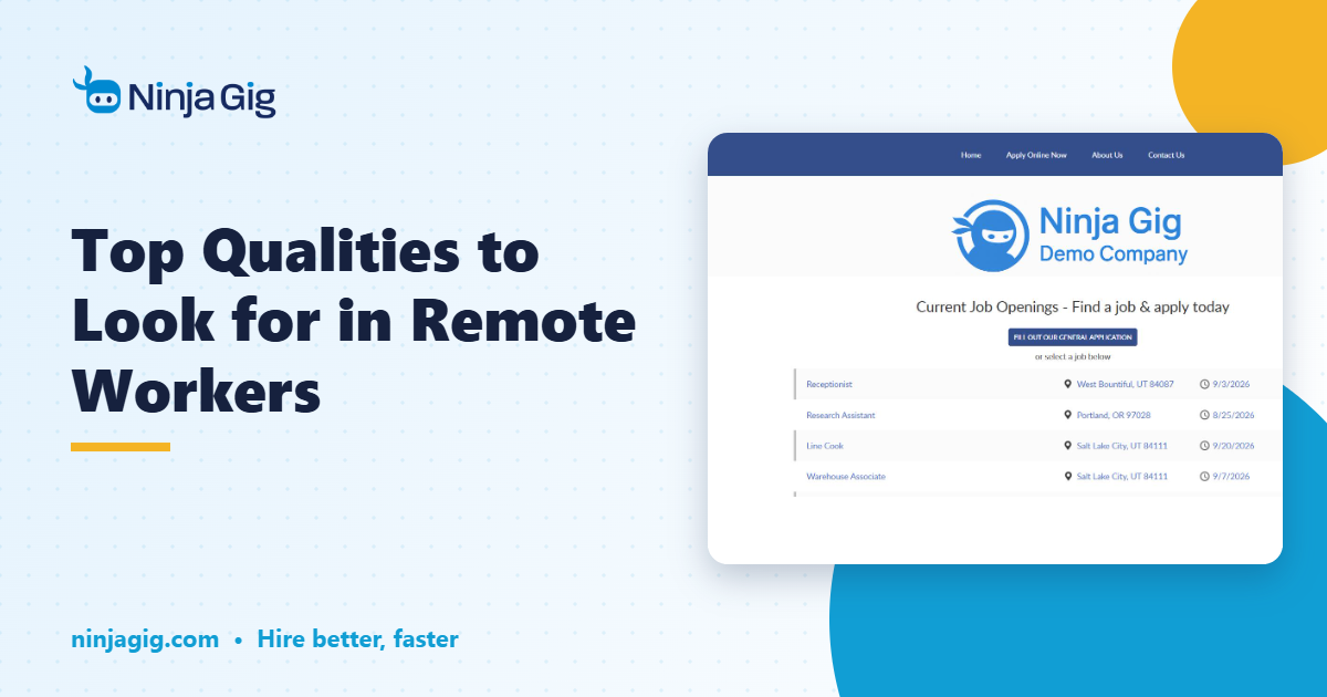 Top Qualities to Look for in Remote Workers - NinjaGig