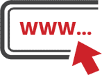 web address graphic with custom www for website portal